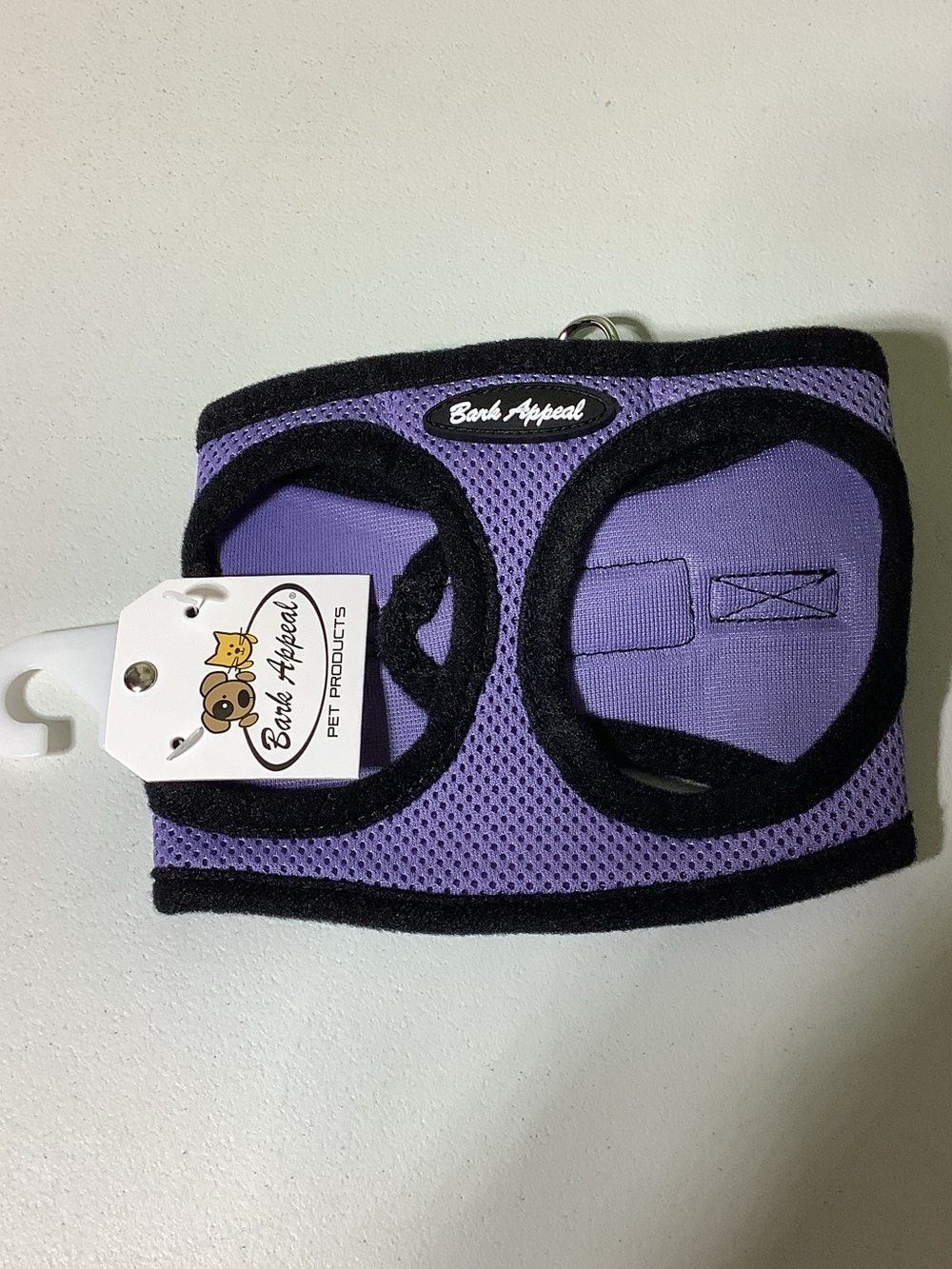 Bark Appeal Lavender Solid Mesh step in harness, size small